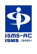 ISMS-AC 情報セキュリティマネジメントシステム認定シンボル 認定番号: ISR001